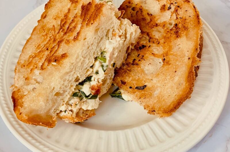 Creamy Chicken Grilled Cheese on Sourdough