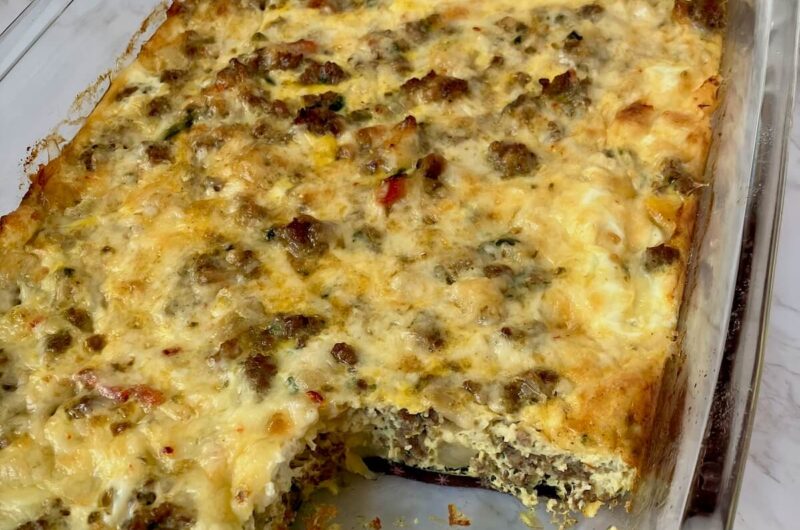 Sausage and Veggie Breakfast Casserole