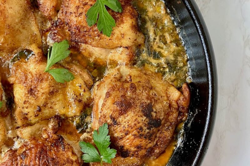 Creamy Lemon Spinach Chicken Thighs