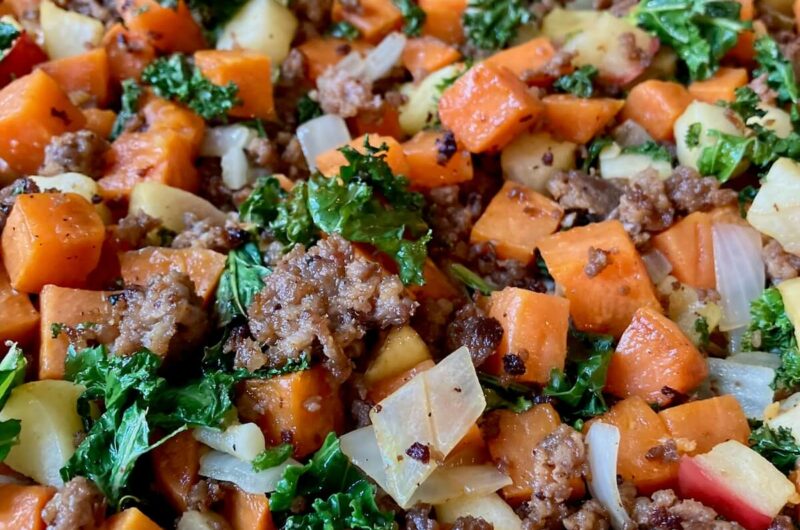 Sausage, Apple and Sweet Potato Bowl